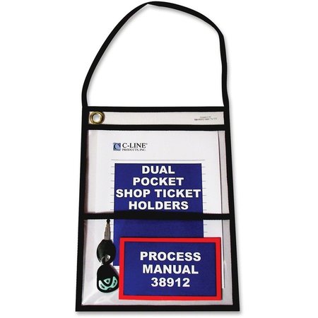 C-LINE PRODUCTS Shop Ticket Holders, w/Hanging Strap, 9"x12", 15/BX, Clear 15PK CLI38912